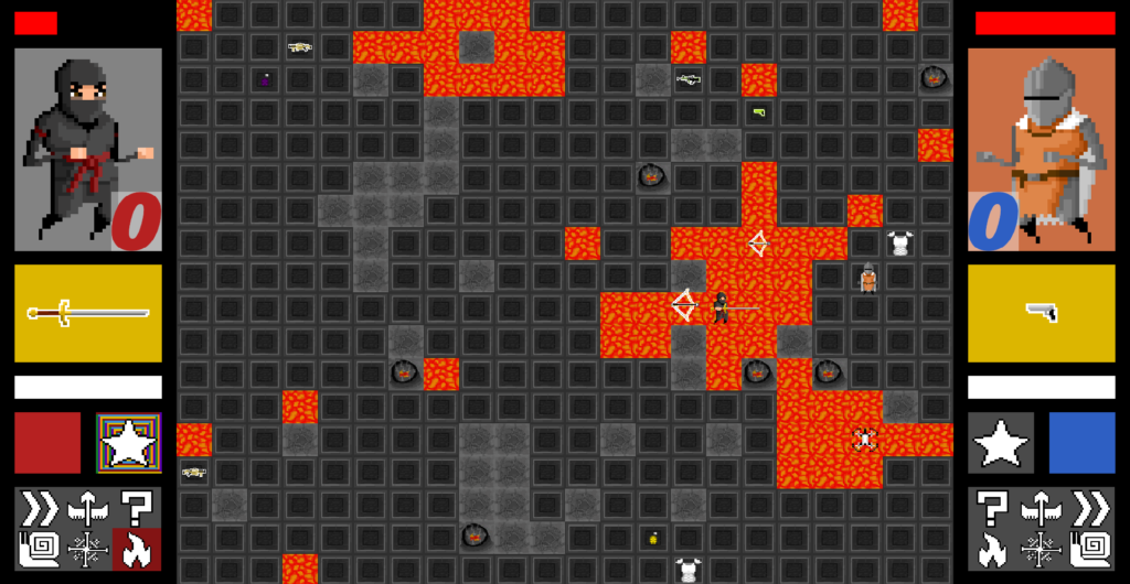 Time Break - game view of the lava map.