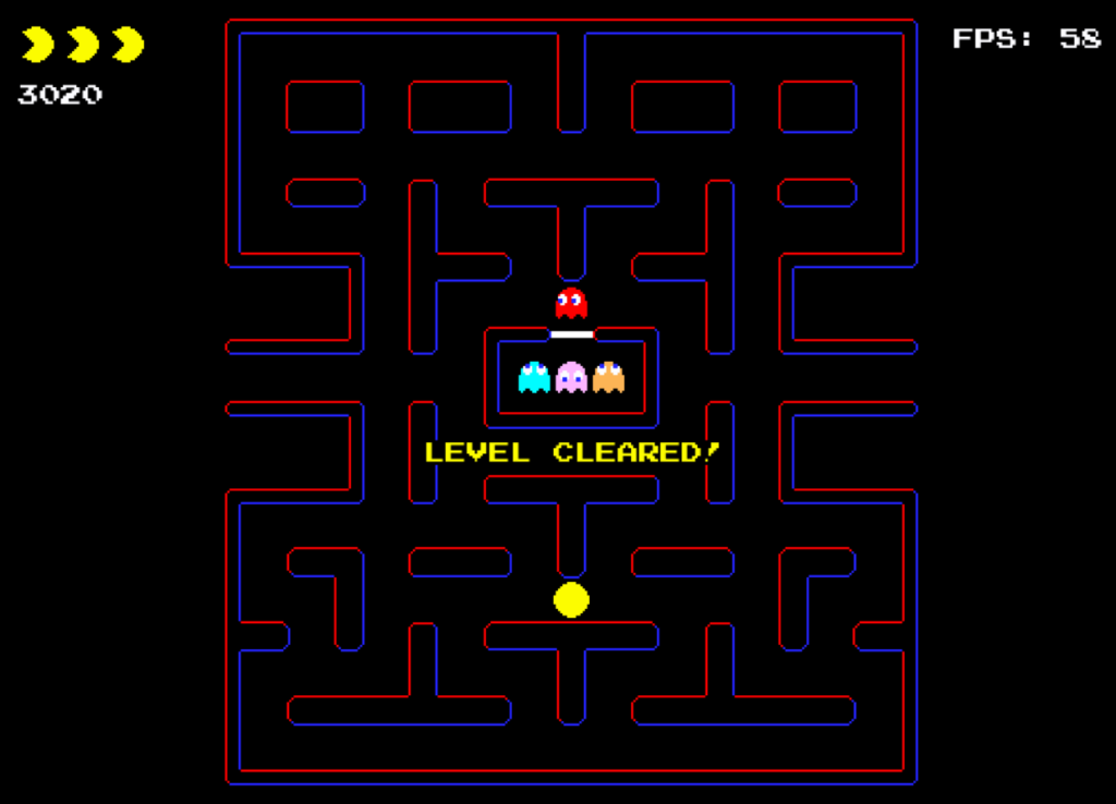 Pac-Man - level cleared.